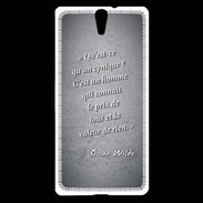Coque Sony Xperia C5 Cynique Noir Citation Oscar Wilde