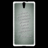 Coque Sony Xperia C5 Cynique Vert Citation Oscar Wilde