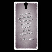 Coque Sony Xperia C5 Cynique Violet Citation Oscar Wilde