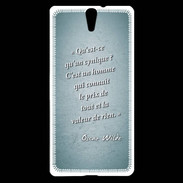 Coque Sony Xperia C5 Cynique Turquoise Citation Oscar Wilde