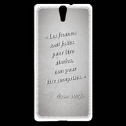 Coque Sony Xperia C5 Femmes comprises Gris Citation Oscar Wilde