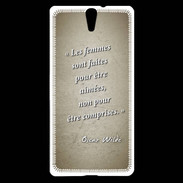 Coque Sony Xperia C5 Femmes comprises Sepia Citation Oscar Wilde