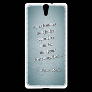 Coque Sony Xperia C5 Femmes comprises Turquoise Citation Oscar Wilde