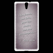 Coque Sony Xperia C5 Femmes comprises Violet Citation Oscar Wilde