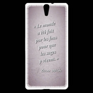 Coque Sony Xperia C5 Fous sages Rose Citation Oscar Wilde