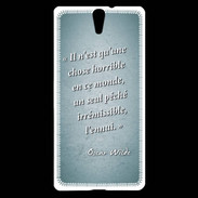 Coque Sony Xperia C5 Horrible ennui Turquoise Citation Oscar Wilde