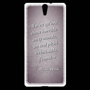 Coque Sony Xperia C5 Horrible ennui Violet Citation Oscar Wilde