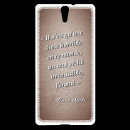 Coque Sony Xperia C5 Horrible ennui Rouge Citation Oscar Wilde