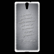 Coque Sony Xperia C5 Les livres Noir Citation Oscar Wilde