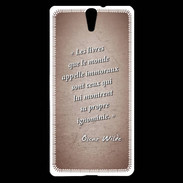 Coque Sony Xperia C5 Les livres Rouge Citation Oscar Wilde
