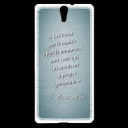 Coque Sony Xperia C5 Les livres Turquoise Citation Oscar Wilde