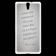 Coque Sony Xperia C5 Maison coeur Gris Citation Oscar Wilde