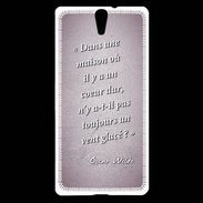 Coque Sony Xperia C5 Maison coeur Rose Citation Oscar Wilde