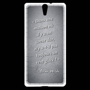 Coque Sony Xperia C5 Maison coeur Noir Citation Oscar Wilde