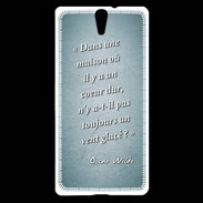Coque Sony Xperia C5 Maison coeur Turquoise Citation Oscar Wilde
