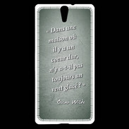 Coque Sony Xperia C5 Maison coeur Vert Citation Oscar Wilde