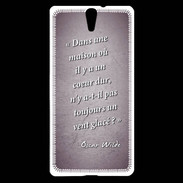 Coque Sony Xperia C5 Maison coeur Violet Citation Oscar Wilde