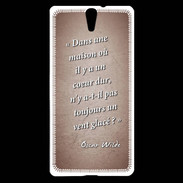 Coque Sony Xperia C5 Maison coeur Rouge Citation Oscar Wilde