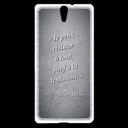 Coque Sony Xperia C5 Résister Noir Citation Oscar Wilde