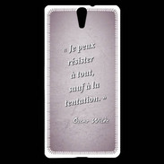 Coque Sony Xperia C5 Résister Rose Citation Oscar Wilde