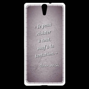 Coque Sony Xperia C5 Résister Violet Citation Oscar Wilde