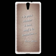 Coque Sony Xperia C5 Résister Rouge Citation Oscar Wilde