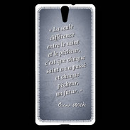 Coque Sony Xperia C5 Saint pêcheur Bleu Citation Oscar Wilde