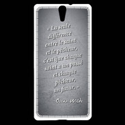 Coque Sony Xperia C5 Saint pêcheur Noir Citation Oscar Wilde