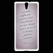 Coque Sony Xperia C5 Saint pêcheur Rose Citation Oscar Wilde