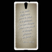 Coque Sony Xperia C5 Saint pêcheur Sepia Citation Oscar Wilde