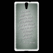 Coque Sony Xperia C5 Saint pêcheur Vert Citation Oscar Wilde