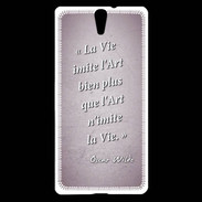 Coque Sony Xperia C5 Vie art Rose Citation Oscar Wilde