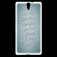 Coque Sony Xperia C5 Vie art Turquoise Citation Oscar Wilde