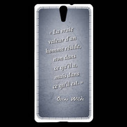 Coque Sony Xperia C5 Vraie valeur Bleu Citation Oscar Wilde