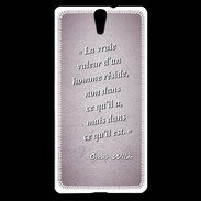 Coque Sony Xperia C5 Vraie valeur Rose Citation Oscar Wilde