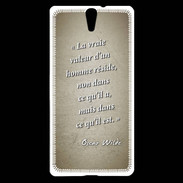 Coque Sony Xperia C5 Vraie valeur sepia Citation Oscar Wilde