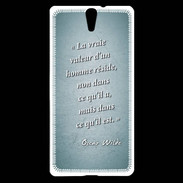 Coque Sony Xperia C5 Vraie valeur Turquoise Citation Oscar Wilde