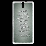 Coque Sony Xperia C5 Vraie valeur Vert Citation Oscar Wilde
