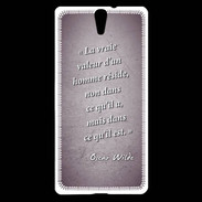 Coque Sony Xperia C5 Vraie valeur Violet Citation Oscar Wilde