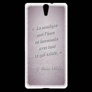 Coque Sony Xperia C5 La musique Rose Citation Oscar Wilde