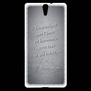 Coque Sony Xperia C5 La musique Noir Citation Oscar Wilde