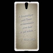 Coque Sony Xperia C5 La musique Sepia Citation Oscar Wilde