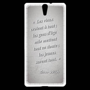 Coque Sony Xperia C5 Les vieux Gris Citation Oscar Wilde