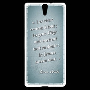 Coque Sony Xperia C5 Les vieux Turquoise Citation Oscar Wilde