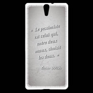 Coque Sony Xperia C5 Pessimiste Gris Citation Oscar Wilde