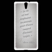 Coque Sony Xperia C5 Quart d'heure Gris Citation Oscar Wilde