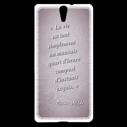 Coque Sony Xperia C5 Quart d'heure Rose Citation Oscar Wilde