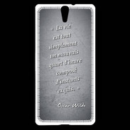 Coque Sony Xperia C5 Quart d'heure Noir Citation Oscar Wilde