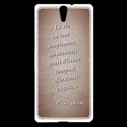 Coque Sony Xperia C5 Quart d'heure Rouge Citation Oscar Wilde