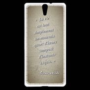 Coque Sony Xperia C5 Quart d'heure Sepia Citation Oscar Wilde